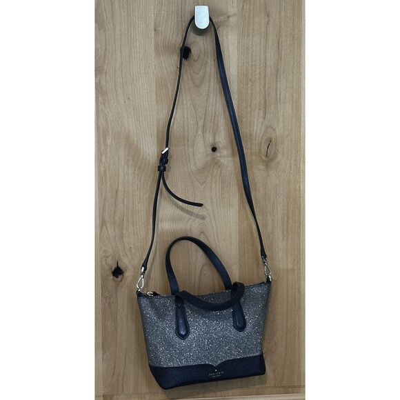 Kate Spade Handbags - Kate Spade Lola Blue Glitter Satchel EUC
